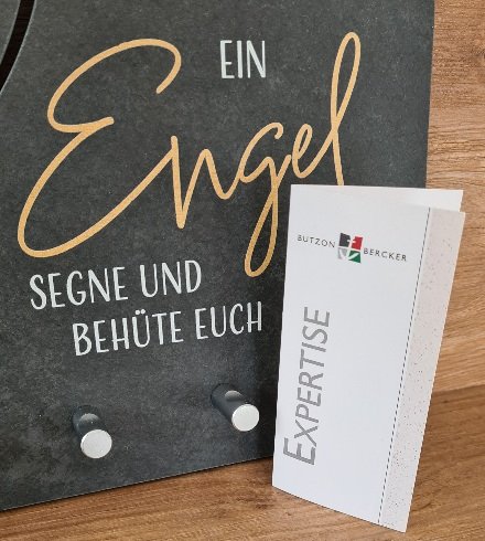 Schiefer Schlüsselbrett "Ein Engel"; 29x29cm